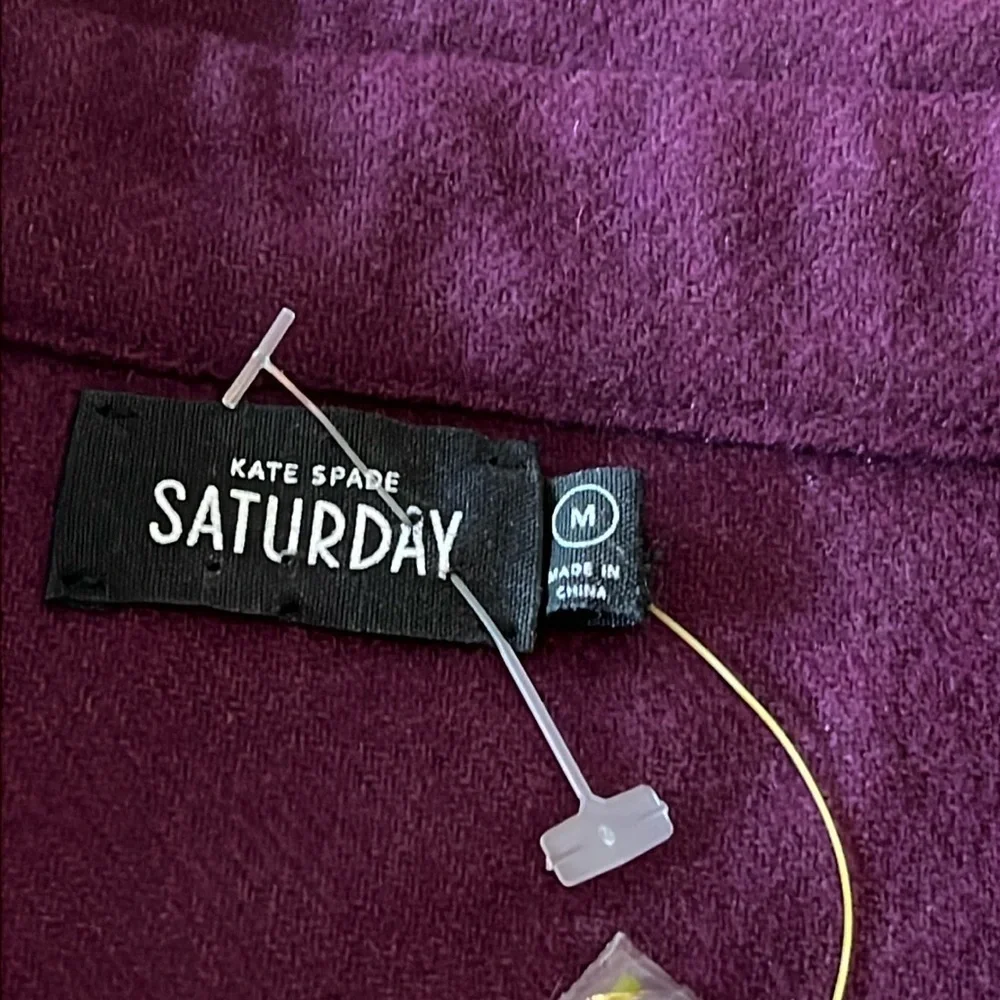 KATE SPADE SATURDAY Perfect Day Shirt - Wool Blend- Plum - Size M